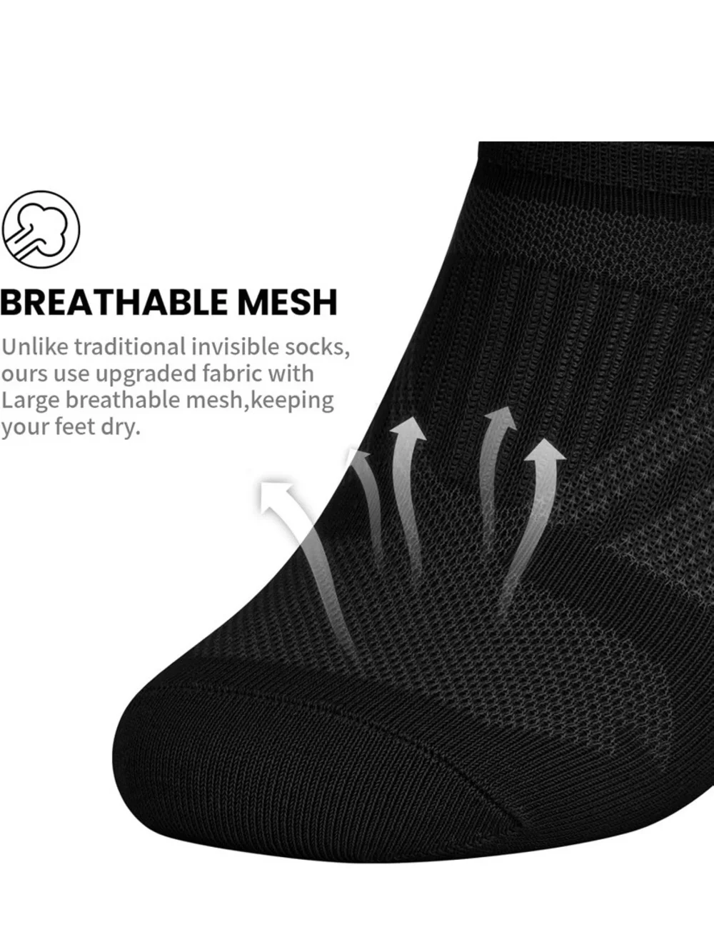 No-show, anti-slip socks, brand new- 3 Pack